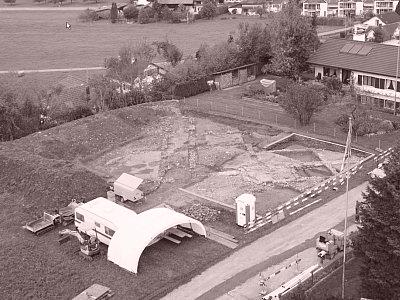 Schrägaufnahme Archäologische Grabung