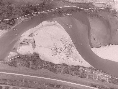 Orthophoto 2015 mit Abrisskanten von 2015 und 2017