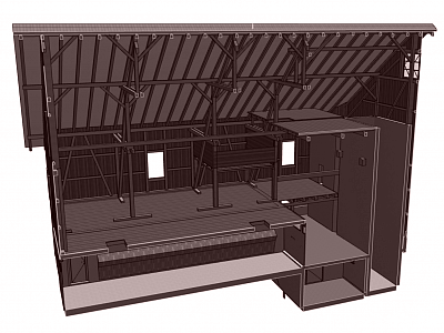 3D-Modell Stallscheune