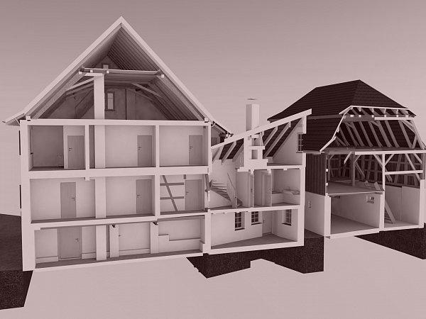 Schnitt durch 3D-Modell
