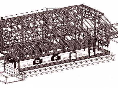3D Ansicht der Tragwerkkonstruktion