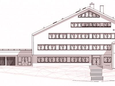 Ansicht Süd-West Haupthaus