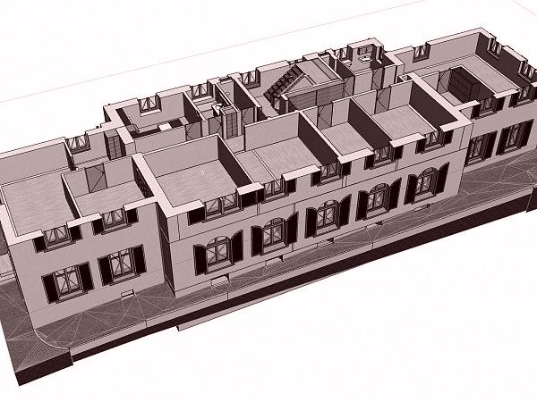 3D-Modell: Sicht in 1. OG