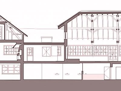 Längsschnitt durch Waaghaus