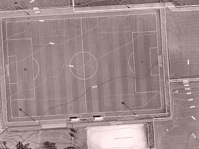 Hochaufgelöstes Orthophoto mit überlagerten Höhenkurven (10cm Äquidistanz)
