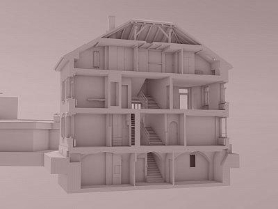 Längsschnitt durch das 3D-Modell