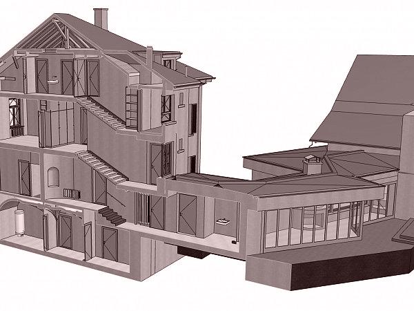 Querschnitt durch das 3D-Modell