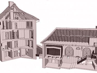 Schnitt durch 3D-Modell