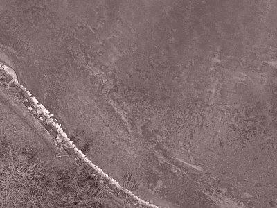 Ausschnitt aus dem georeferenzierten, sehr hochaufgelösten Orthophoto im Uferbereich mit unterschiedlichen Wassertiefen