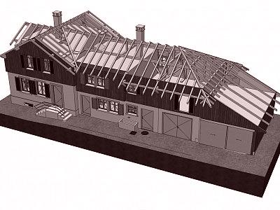3D-Modell ohne Dach