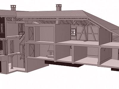 Schnitt durch das 3D-Modell