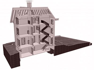Schnitt durch das 3D-Modell