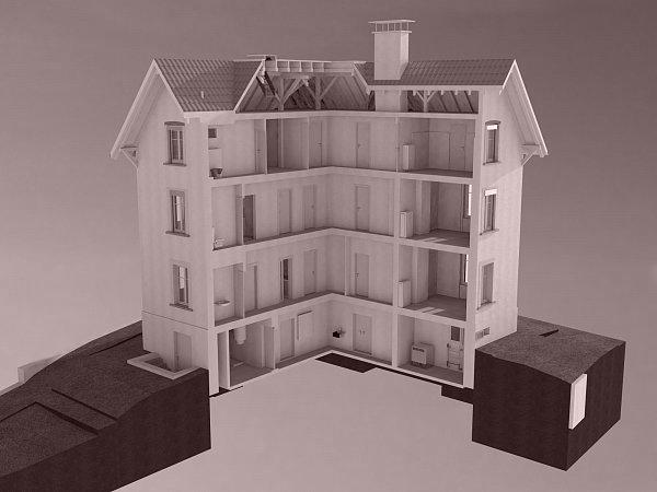 Schnitt durch 3D-Modell