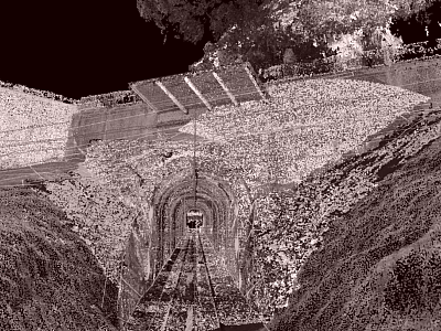 In den Tunnelbereichen wurde ein präzis auf das Fixpunktnetz referenziertes Laserscanning durchgeführt.