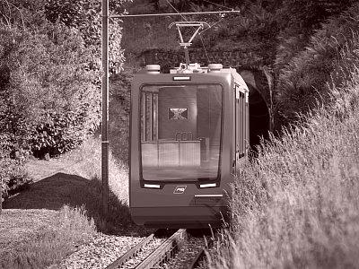 Visualisierung des neuen fahrerlosen Fahrzeugs. (Quelle: Appenzeller Bahnen)